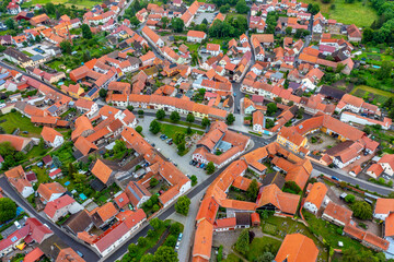 Naklejka premium Mühlberg in Thüringen aus der Luft | Luftbilder von Mühlberg in Thüringen