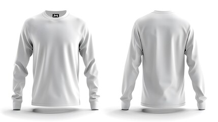 man, clothing, t-shirt, clothe, shirt, blank, sleeve, apparel, front, isolated, template, fashion, long, wear, cotton, white, design, male, back, textile, uniform, sport, print, body, mock, sweatshirt