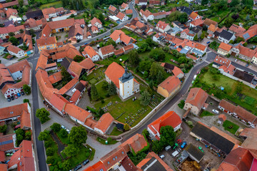 Naklejka premium Mühlberg in Thüringen aus der Luft | Luftbilder von Mühlberg in Thüringen