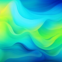 Fototapeta premium Abstract background with gradient of bright blue, neon green, and yellow colors, wallpaper, backdrop