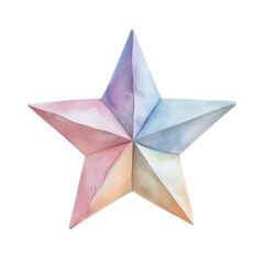 Fototapeta premium Colorful Watercolor Star Background with Pastel Shades.