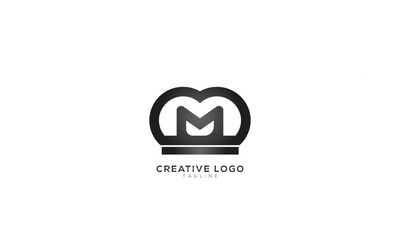MM Abstract initial monogram letter alphabet logo design