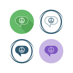 Peace Chat Vector Icon
