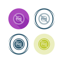 Fototapeta premium No Eating Vector Icon