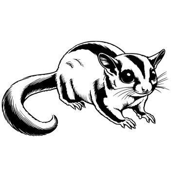 recommend clip art: Silhouette of a sugar glider