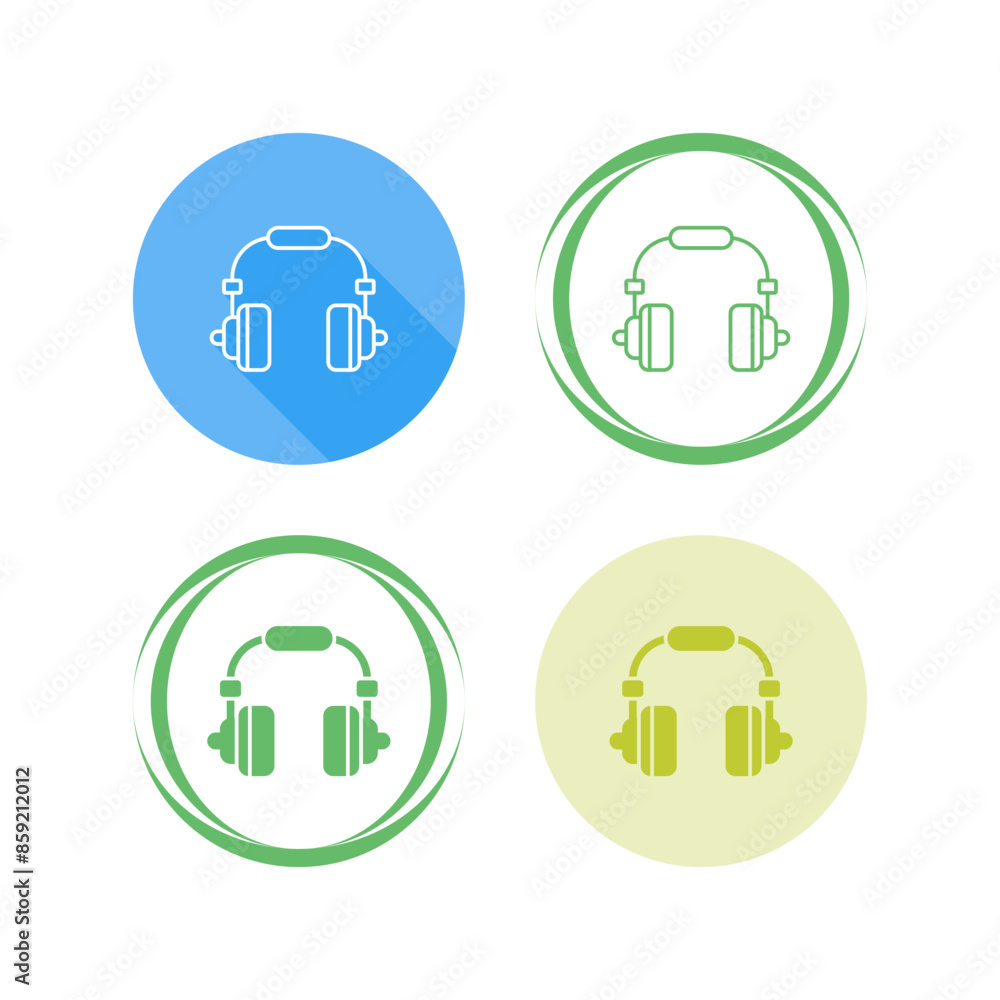 Wall mural headphone vector icon