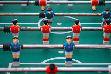 Foosball game, red and blue player - Sport leisure theme