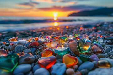 Fantastic typical sea landscape created with generative AI