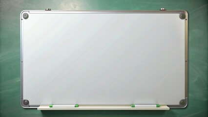 Obraz premium Blank Whiteboard Background with Copy Space for Text or Drawings. Office and Education Concept.
