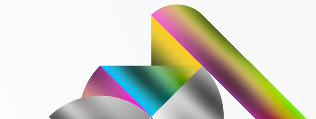 Mosaic pattern composition featuring harmonious interplay of triangles, lines, and round elements, creating a visually engaging and dynamic design for posters, covers, banners, brochures, websites