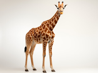 Fototapeta premium A Portrait of a giraffe on an isolated background