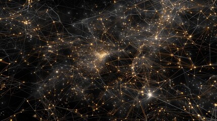 A visual representation of a complex network of connections