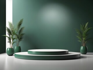 3d background platform display stage product