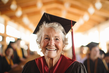 Successful senior student during graduation day made with generative AI technology