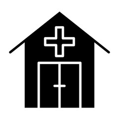 Obraz premium Emergency Room Glyph Icon
