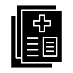 Obraz premium Medical History Glyph Icon