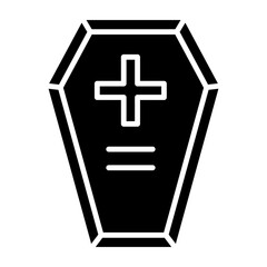 Obraz premium Coffin Glyph Icon