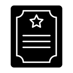Greeting Card Glyph Icon