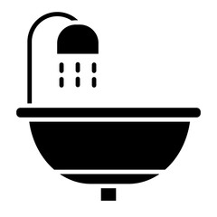 Bathtub Glyph Icon
