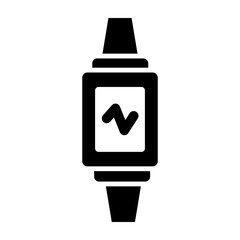 Fitness Watch Glyph Icon