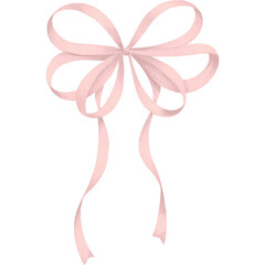 Hand Painted Watercolor  Coquette Bow Digital Clipart Set  