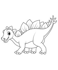 Dinosaur coloring page for kids and adults 