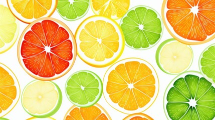 Obraz premium citrus seamless background