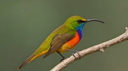 Obraz premium Fire-Tailed Sunbird, like a humming bird