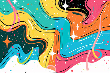 Naklejka premium Abstract art illustrations colorful background