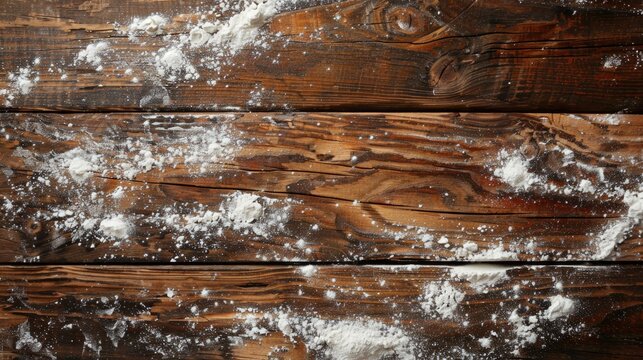 Aged wooden plank with flour space for text Background textured
