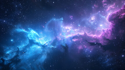 Star field and nebula in outer space