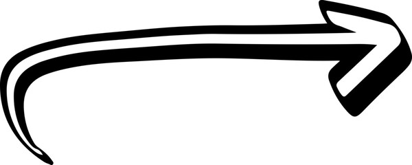 Curve Arrow Vector Silhouette