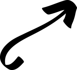 Curve Arrow Vector Silhouette