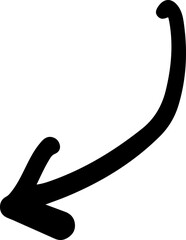 Curve Arrow Vector Silhouette