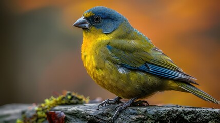 Obraz premium yellow and blue bird HD 8K wallpaper Stock Photographic Image 
