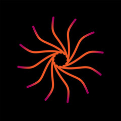 Abstract pattern with abstract icon