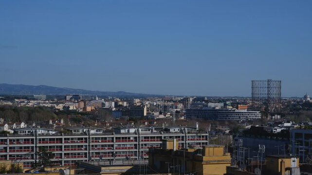 suggestive view of rome from the terrace of gianicolo