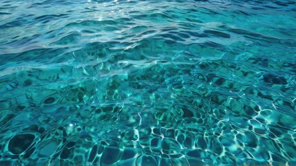 Obraz premium the background of clear sea water shows the blue and green colors below the surface
