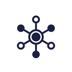 hub icon, pictogram on white