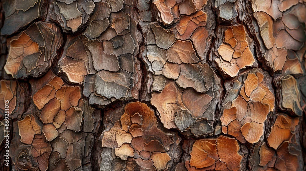 Poster abstract close-up of pine tree bark, showcasing intricate textures ideal for unique text backgrounds