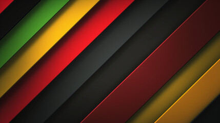 Obraz premium Dark background, three-dimensional rectangular blocks of differen rainbowt colors on the wall, simple style,