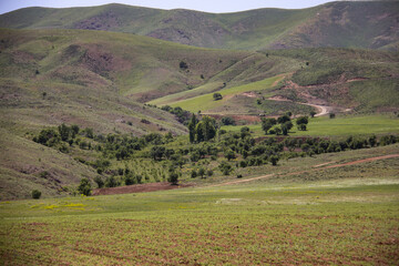 Beautiful landscapes and gardens around the city of Saqoz, Kurdistan province of Iran in May, IRAN