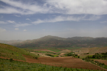 Obraz premium Beautiful landscapes and gardens around the city of Saqoz, Kurdistan province of Iran in May, IRAN