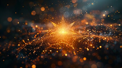 Fototapeta premium Golden Starburst Abstract