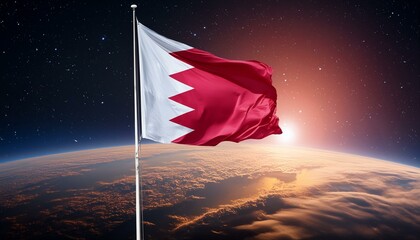The flag of The Bahrain