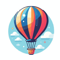 Obraz premium Air ballon vector on white background