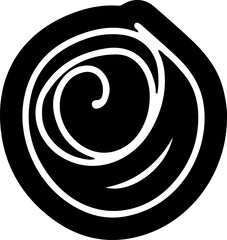 spiral vector silhouette