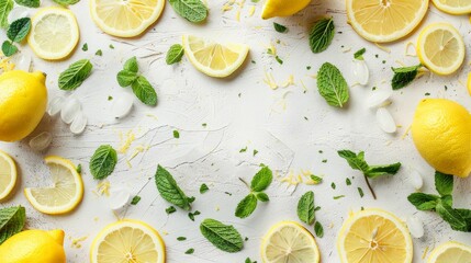 Refreshing Lemon and Mint Composition