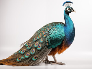 Obraz premium a peacock on an isolated background