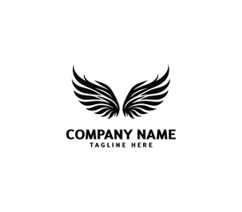 Wings logo vector illustration. Wings logo design. Modern angel wings. Shallotte of angle wings
